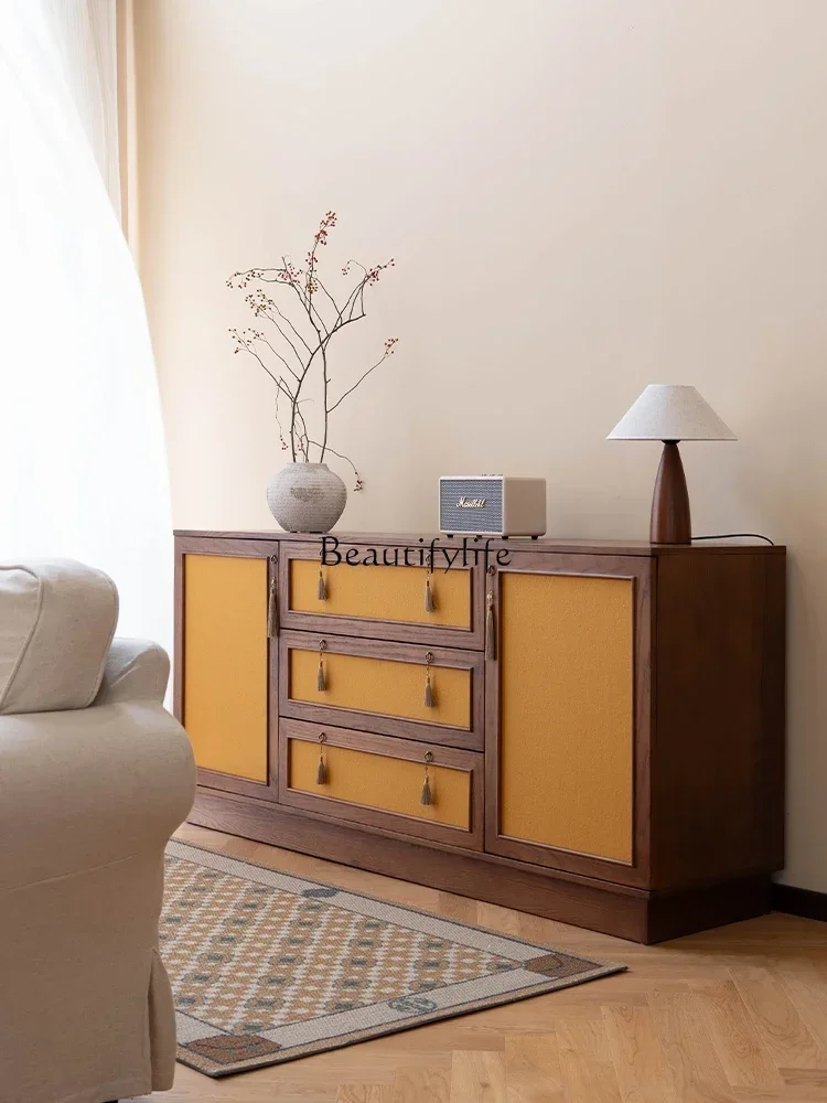 

z.56Antique solid wood living room storage cabinet in the dining side cabinet