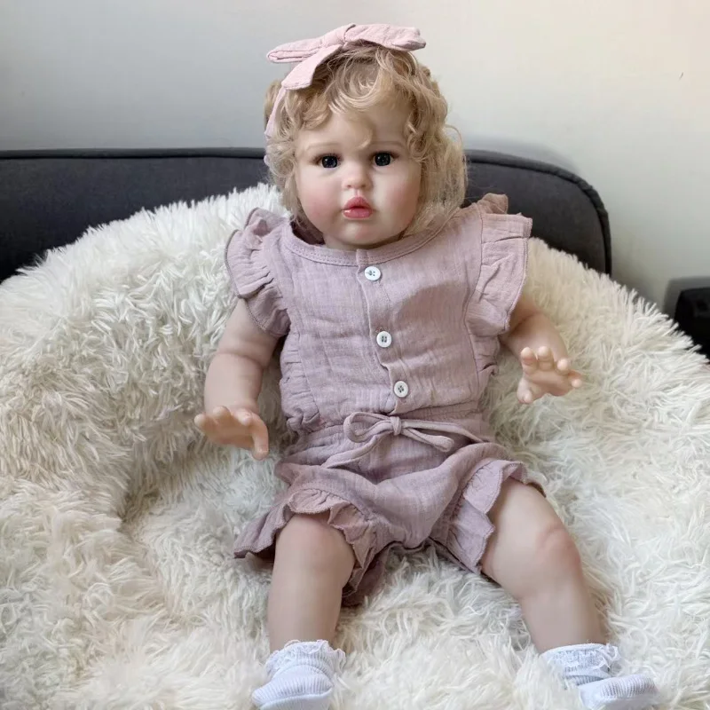 24インチ エリー 新生児 リボーンドール 幼児 プリンセス 女の子 リアルなソフトタッチ 3Dスキン 手植えの髪 クリスマスギフト