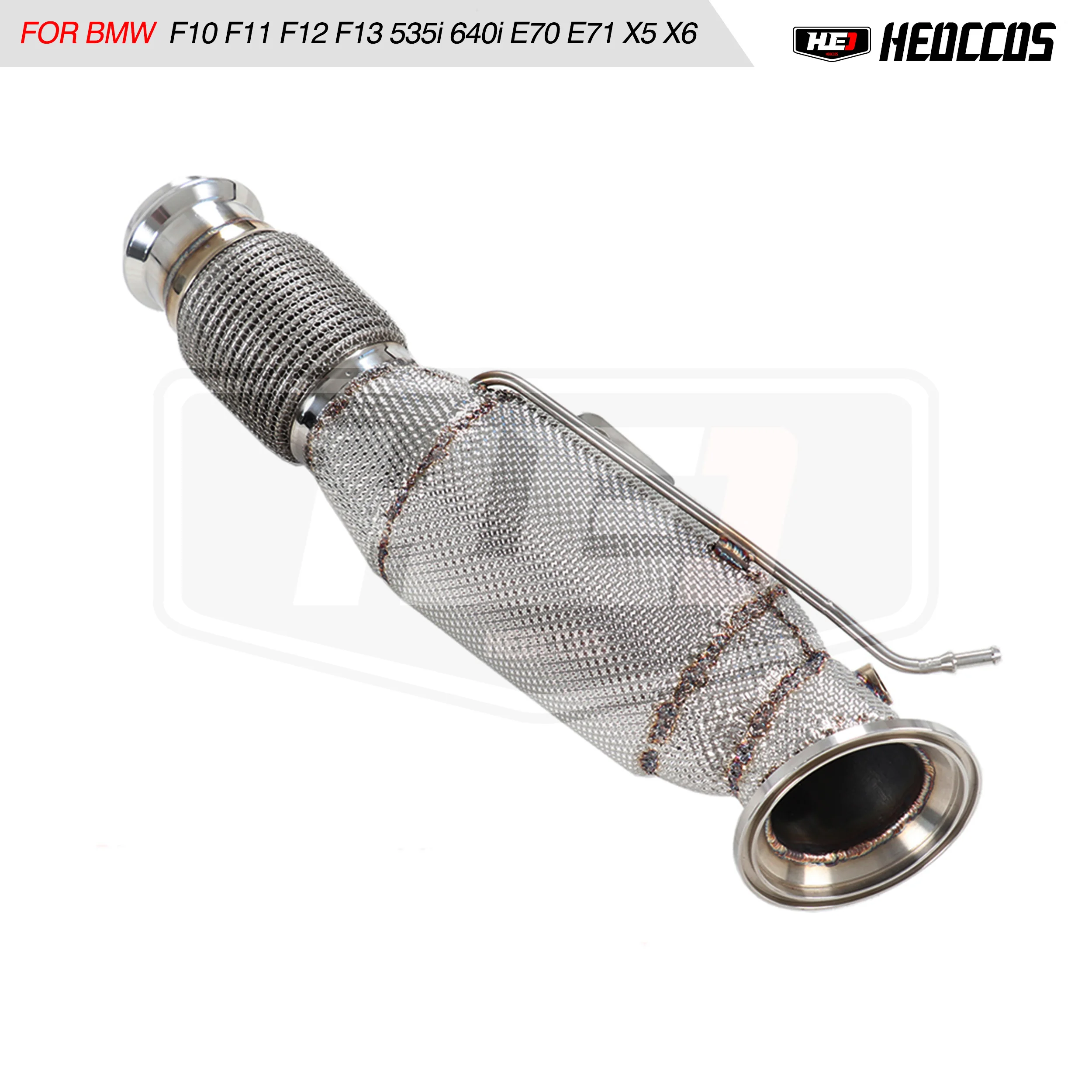 HEO High flow 304 stainless steel catless exhaust downpipe for BMW B58 M140i M240i M340i 440i 540i 740i X5 X6 X7