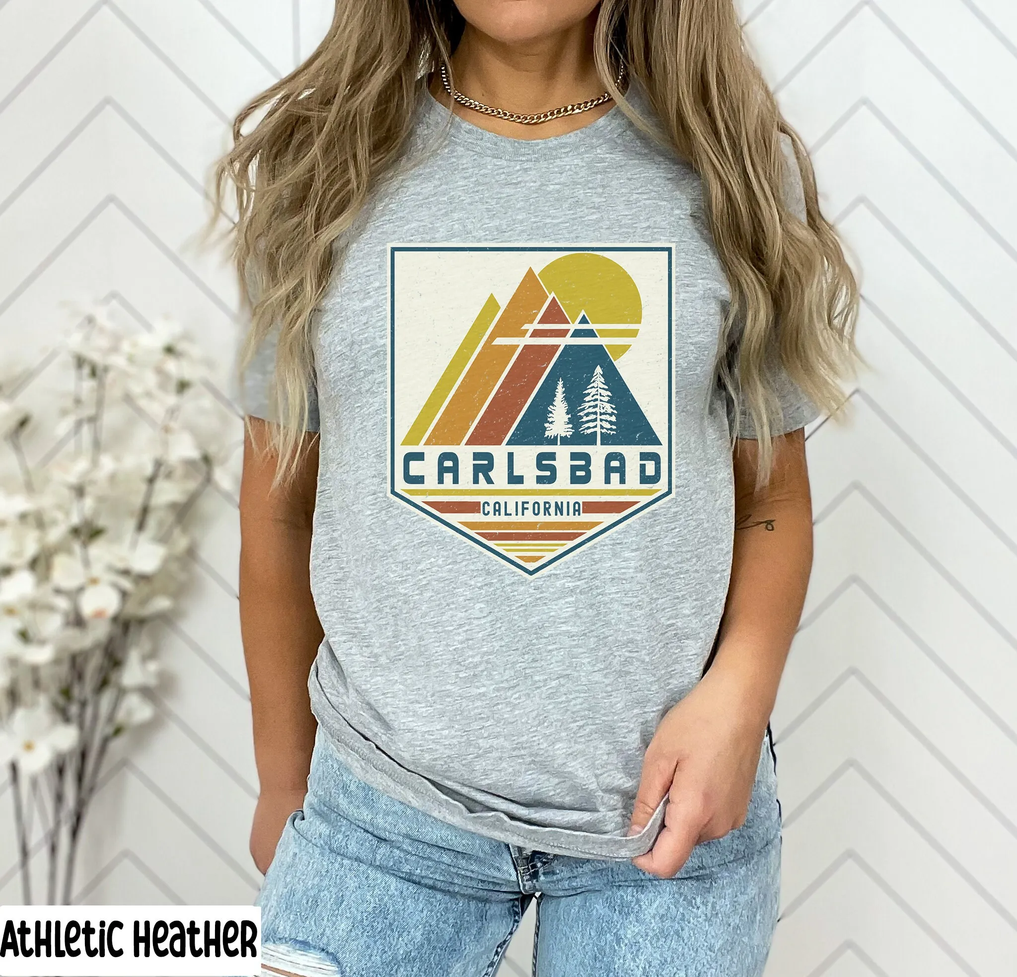 Carlsbad T Shirt California Souvenir Travel Matching Family Retro Ski