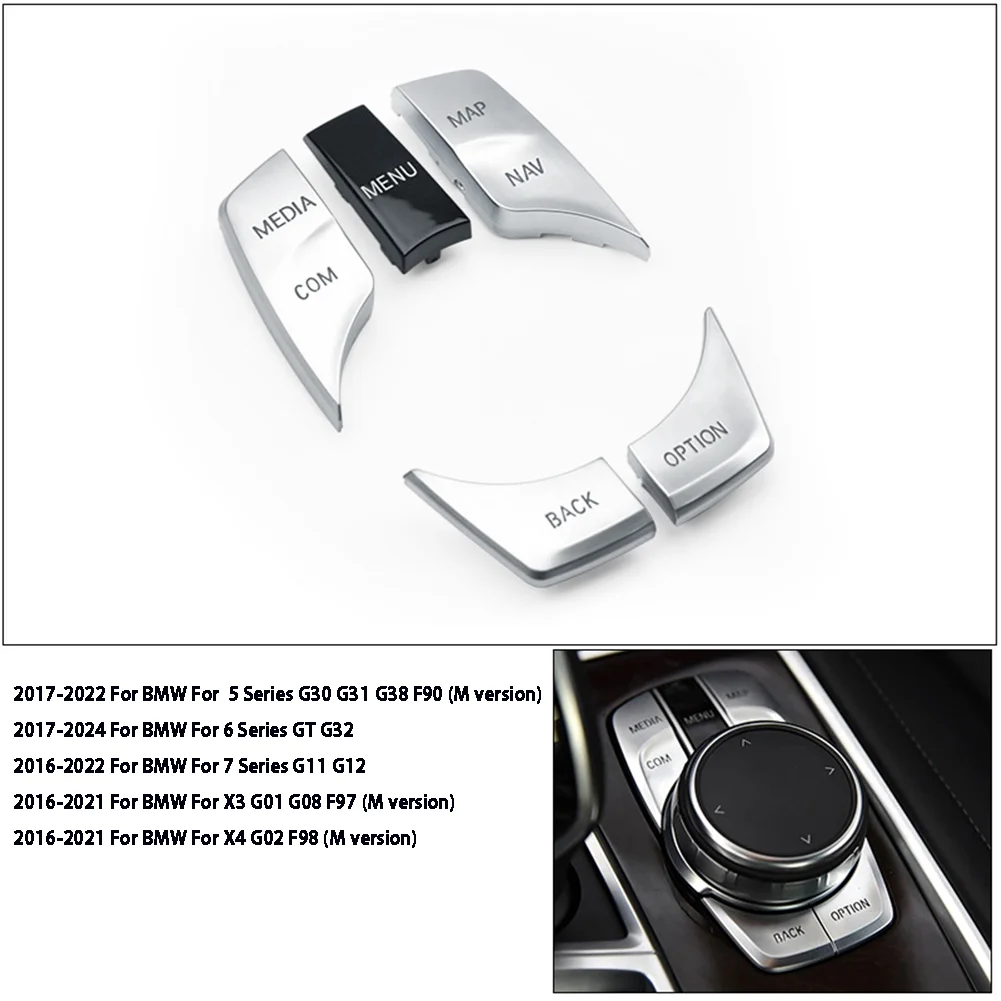 For BMW G30 G31 G38 for g32 Console Button Cover for iDrive System with MAP NAV for menu for media COM Functions Compatible with
