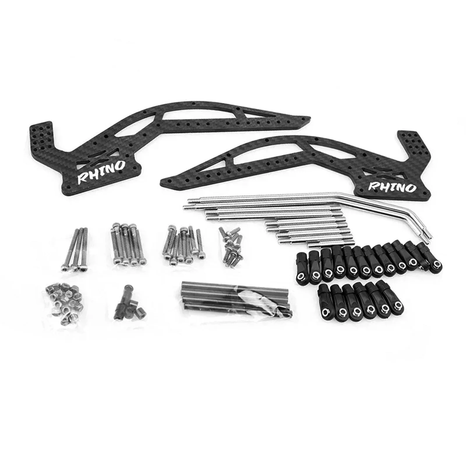 Rhino Carbon Fiber Crawler Chassis RC Drive Shaft Axle Holder Frame Front Rear Portal Axles Set for 1/10 Crawler