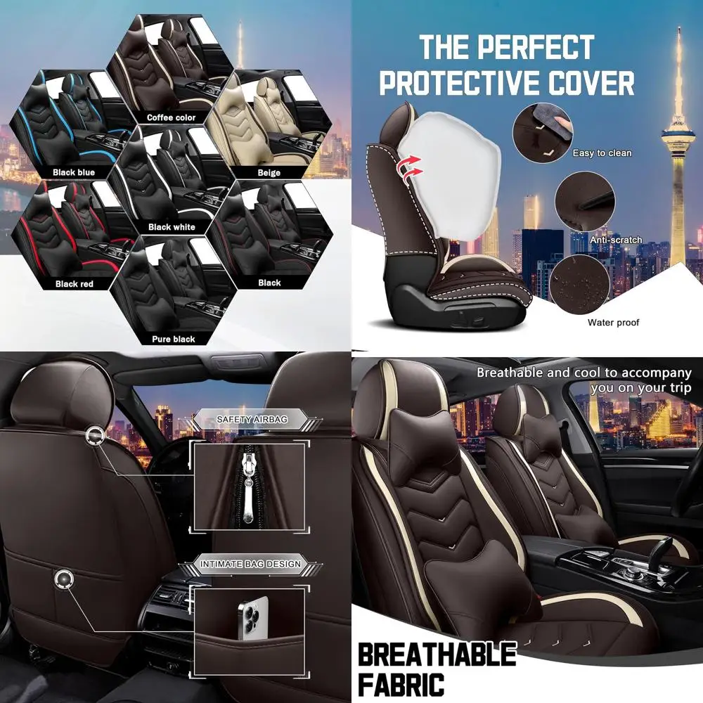 

Чехлы на автомобильные сиденья для Honda Civic 2000-2026, стильный спортивный чехол на сиденье, кожаный чехол для автомобильного сиденья премиум-класса наппа. Чехол на автомобильное сиденье