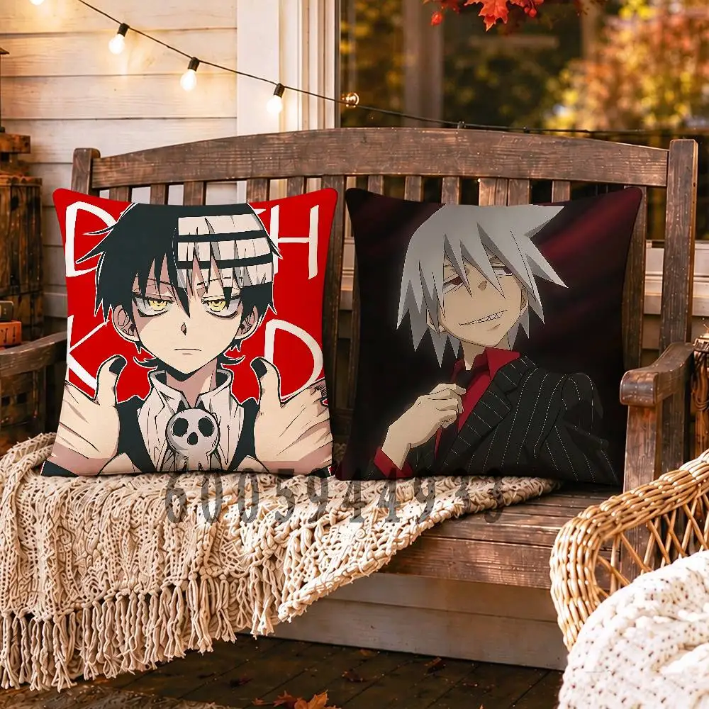 S-Soul Eater Anime Celebrity Merchandise All-Match Printed Pillow Case Sofa Car Office Room Decoration Protector