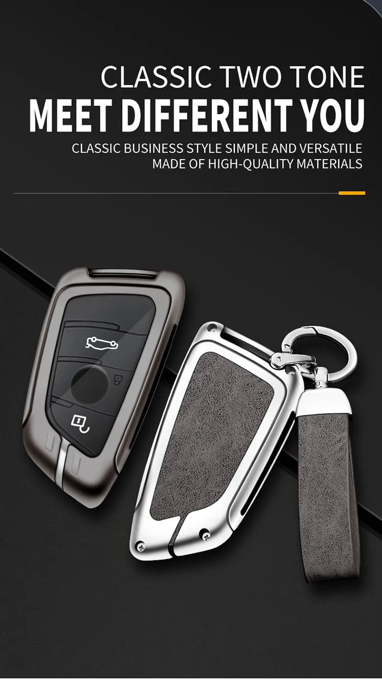 Zink-legierung Auto Schlüssel Fall Abdeckung für Bmw X1 X2 X3 X4 X5 X6 1 2 3 5 Serie 2016 2017 2018 2019 2020 Schlüssel Halter Shell Zubehör – Detail 3