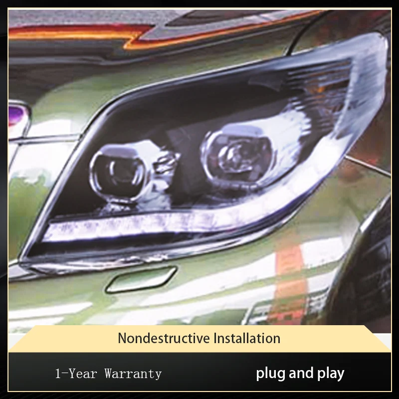 

Car Lights For Toyota Prado LC150 2010 2011 2012 2013 Headlights Upgrade DRL Angel Eyes Design LED Xenon Automotive Accessories