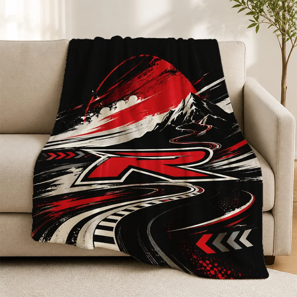 Chic Abstract Graphic Mountain Print Throw Blanket Decorative Sofa Couch Winter Cozy Home Decor Accent Gift Idea