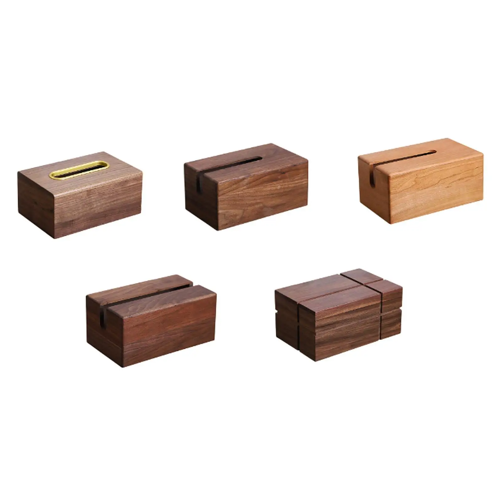 Tissue Holder Solid Wood Creative Paper Storage Box Rectangular Tissue Box Napkin Dispenser for Car Bedroom Desks Home Bathroom