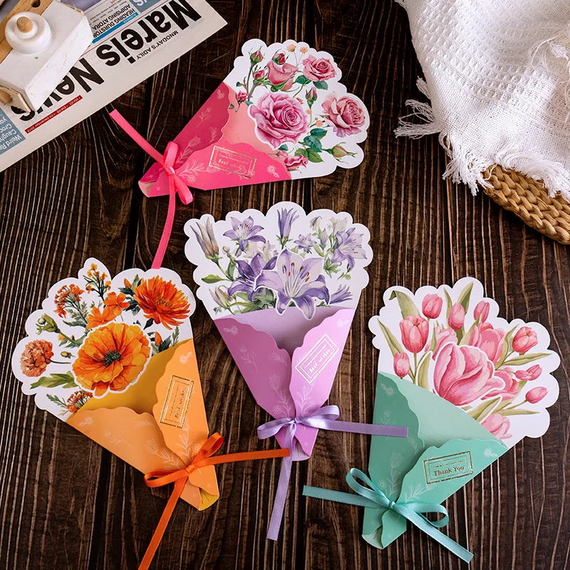 

Creative Carnation Thanks Flowers Postcard Exquisite Beautiful Greeting Card Floral Birthday Cards Teacher Day Gifts 초대장