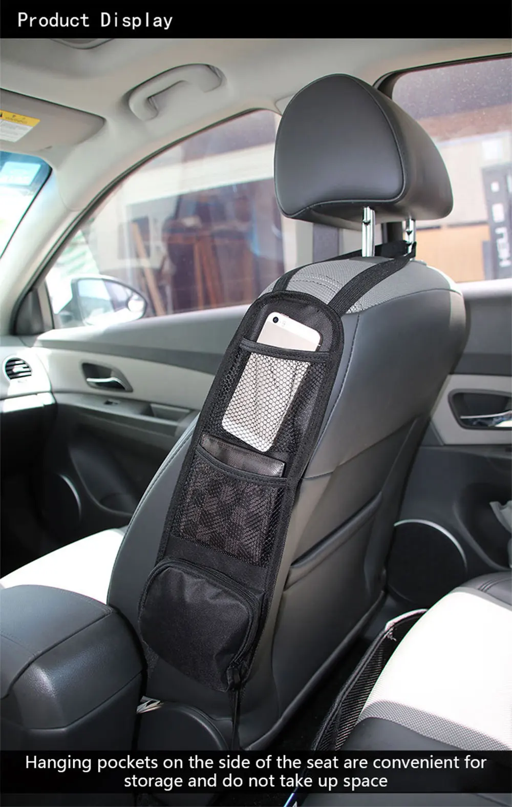 

Auto Seat Side Storage Hanging Bag Car seat storage bag Side storage Multi-Pocket Drink Holder Mesh Pocket Car Accessorie