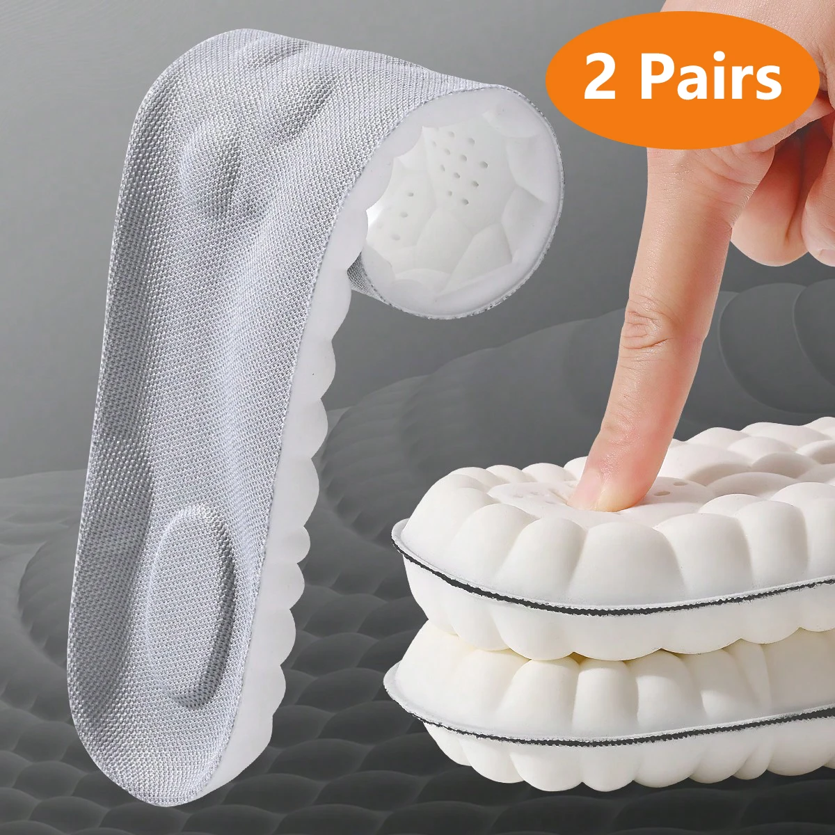 1/2/4pairs Latex Sport Inlegzolen Zachte Hoge Elasticiteit Schoen Pads Orthopedische Ademend Schokabsorptie Kussen Steunzool Binnenzool