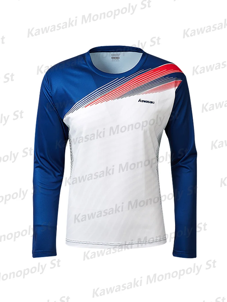 24 New Men&Women Kawasaki Badminton Long-Sleeved Sweater Fitness Quick-Drying Sports T-shirt KID/Adult Parent-Child Training Top