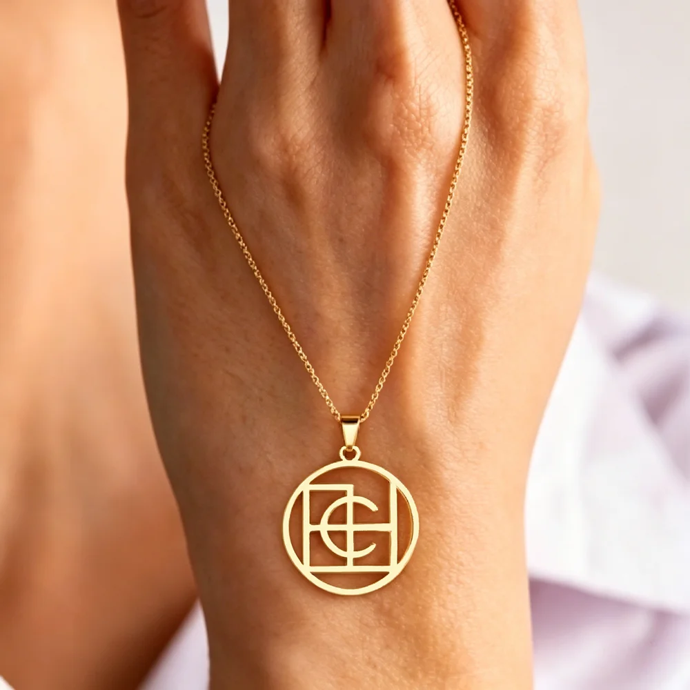 Women Fashion Logo Design - Custom Name Logo Necklaces For Women