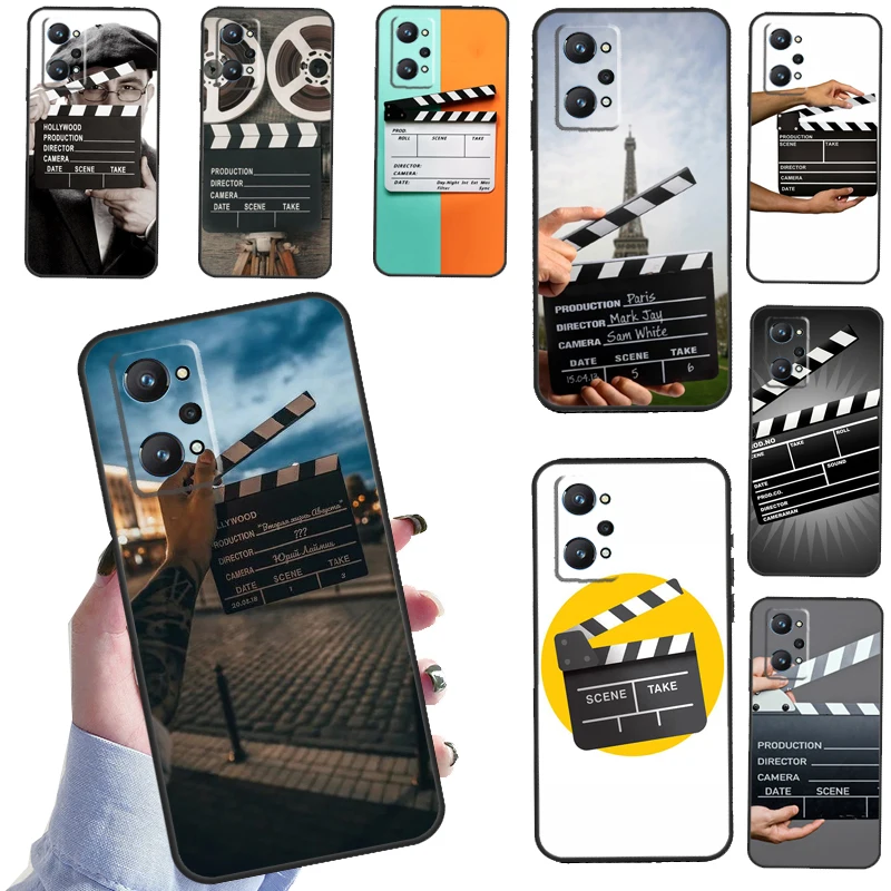 Film Clapperboard Clapper Board Case For Realme GT Neo 2 GT Master 8i 8 Pro C21 Full Cover For OnePlus 8T 9R 9 Pro Nord 2