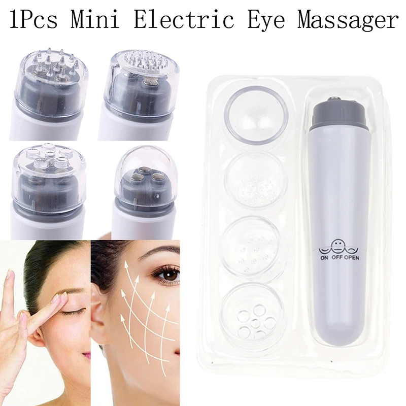 Mini Portable 4 Head Electric Eye Massager Facial Massage Device Pen Facials Great Vibration Lift Face Massage Stick