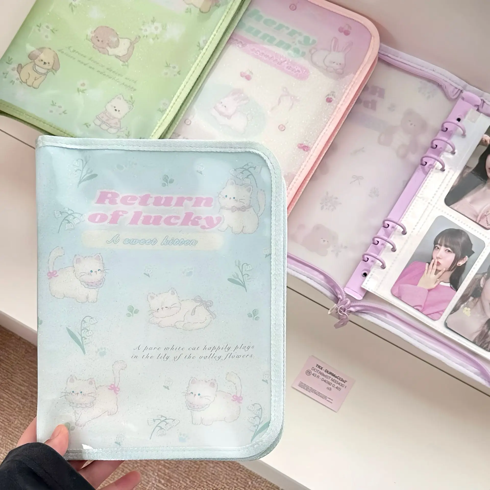 IFFVGX Kawaii A5 سستة الموثق حامل بطاقة الصور Kpop المعبود ألبوم الصور جمع كتاب القرطاسية المدرسية ألبوم الفقرة Fotos پوتوكاروداد باين أكثر #1