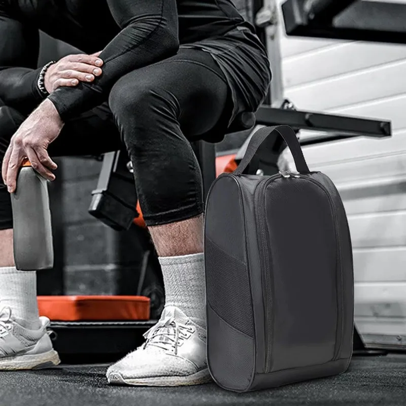 

Portable Golf Shoe Bag Oxford Cloth Shoe Carrier Bags Breathable Lightweight Golf Handbag Dustproof Football Tennis Shoe Bag