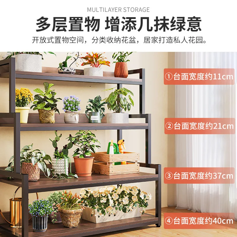 AOLIVIYA زهرة حامل طبقة الجرف الجرف شرفة أصيص زهور عصاري قوس متعدد الطبقات زهرة الجرف غرفة المعيشة من الأرض إلى السقف #2