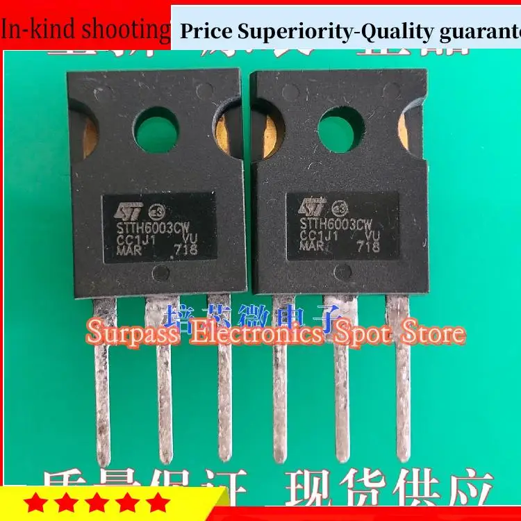 10PCS-100PCS  STTH6003CW   60A 300V  TO-247 Price Superiority-Quality guarantee