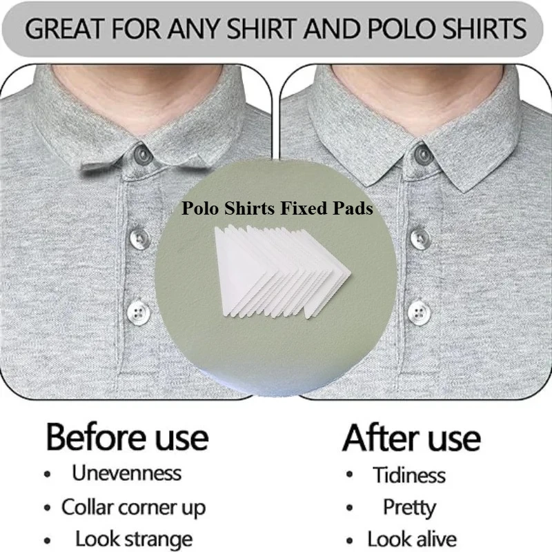Prevenire la deformazione Collare Soggiorni Adesivi Anti Roll Stand Collare Shaper Adesivo Modellante Patch Evitare Curl Polo Cuscinetti fissi