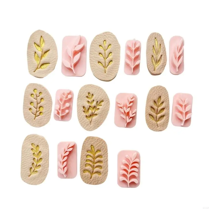 

Retail/Drop Shipping Practical DIY Earring Adornment Making Set With 8Pcs Leaf Shaped Clay Molds