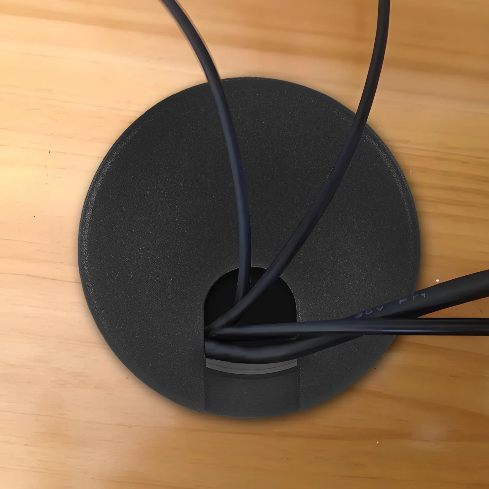 20Pcs Black Desk Cable Grommet Hole Cover for Wire Management - Detachable Plastic Cord Organizer for Office Home Computer Desk