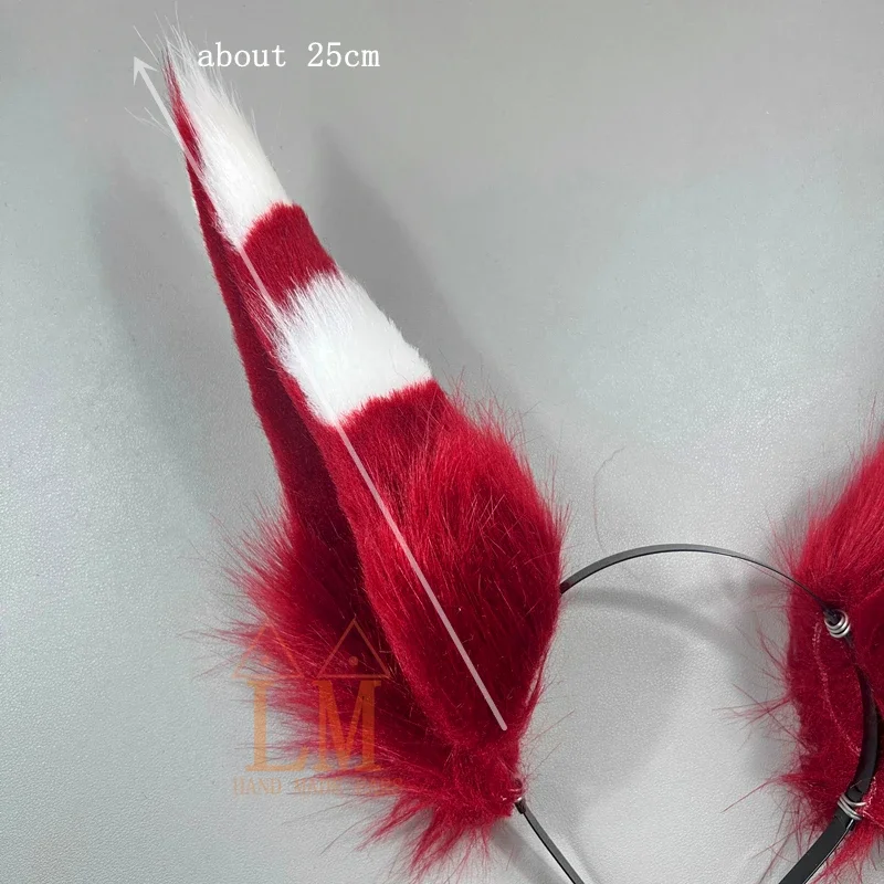 New Custom for Xayah the Rebel Original Skin Cosplay Ears LOL Fox Wolf Bird Ears Headwear Cosplay Hand Made Lovely Hollaween view 4
