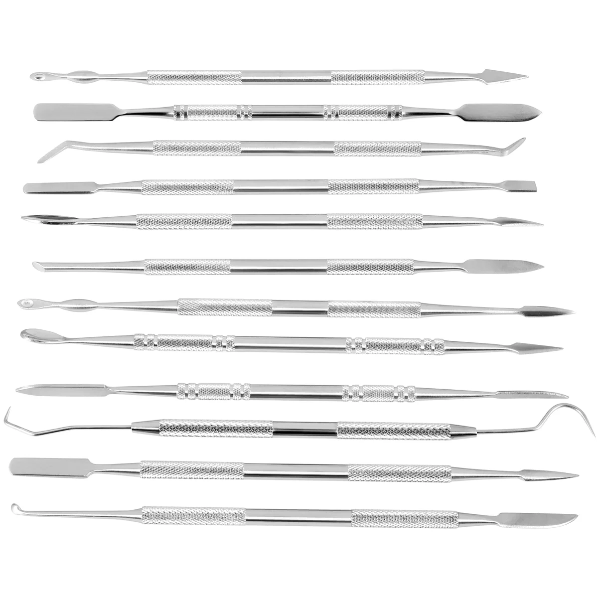 12 Pcs Wax Carvers Set Double Ended Dental Wax Modeling Sculpting Tools Dental Picks Polymer Pottery Clay Carving Tool