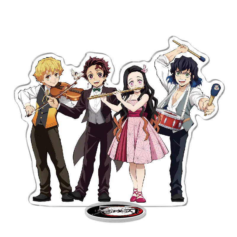 Juego de Anime Demon Slayer, soporte acrílico, decoración Kimetsu no Yaiba Rengoku Kanao Tsuyuri, figura creativa, colección de regalos para el Campus