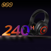 QCY Tri-Mode Heroad V200 Gaming Headset Wireless Bluetooth 6.0 with Mic 7.1 Surround Sound Driver Dynamic RGB Over Ear Headphone