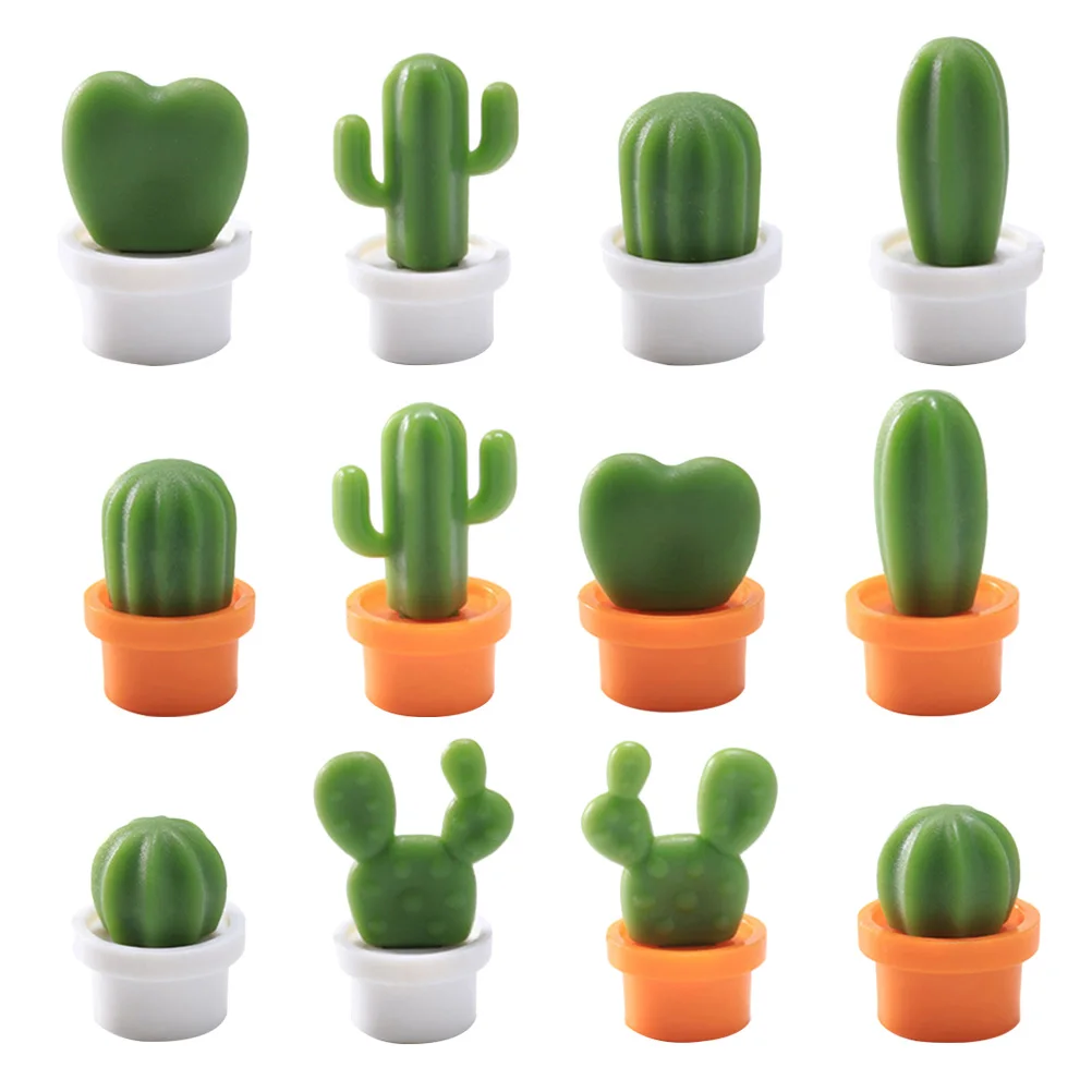 

24pcs Cactus Fridge Magnets Premium Magnetic Stickers Refrigerator Magnet Scratch Resistant Kids Room Locker Office Files Home