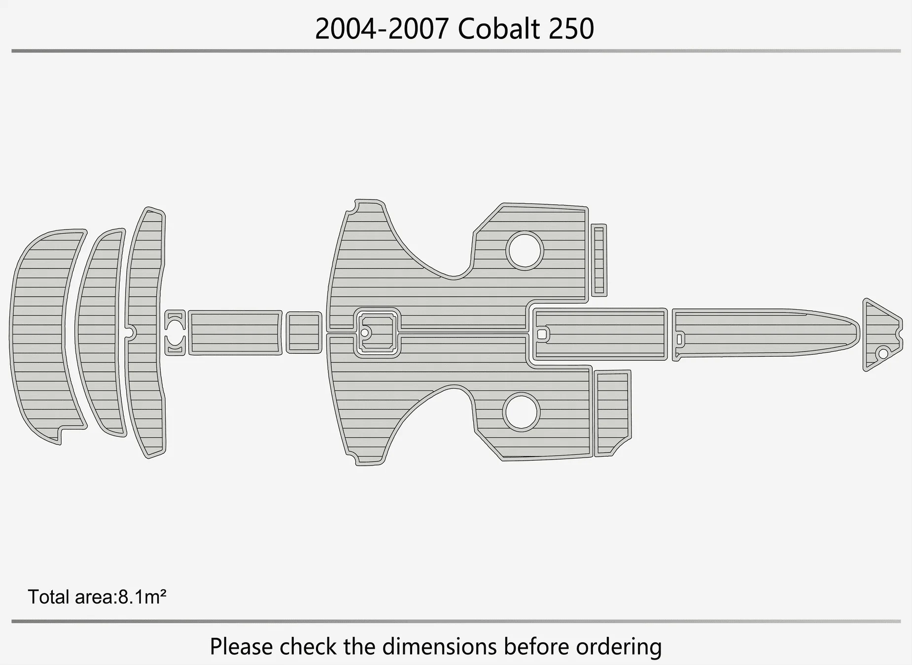 2004-2007 الكوبالت 250 1/4 "6 مللي متر إيفا رغوة عدم الانزلاق بولي كلوريد الفينيل خشب الساج التزيين البحرية حصيرة سيديك جاتورستيب السجاد أرضية بحرية #2