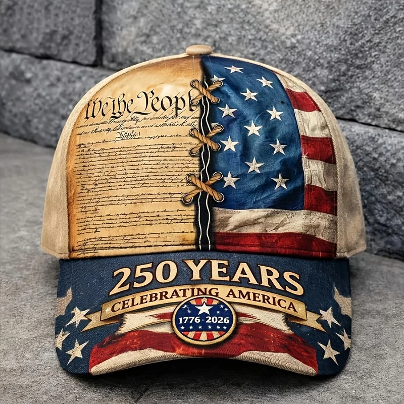 A Retro-Style Cap Commemorating The 250Th Anniversary of The United States - a Unisex Outdoor Baseball Cap with a Commemorative