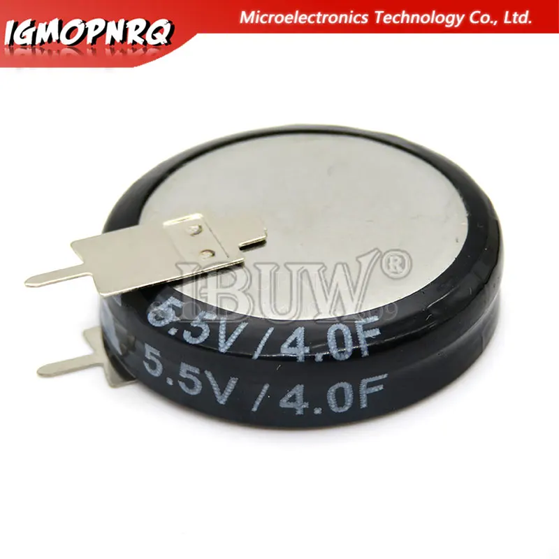 1PCS/lot  V type 5.5V Super capacitor 0.1F 0.22F 0.33F 0.47F 1F 1.5F 4.0F Button Farad capacitor