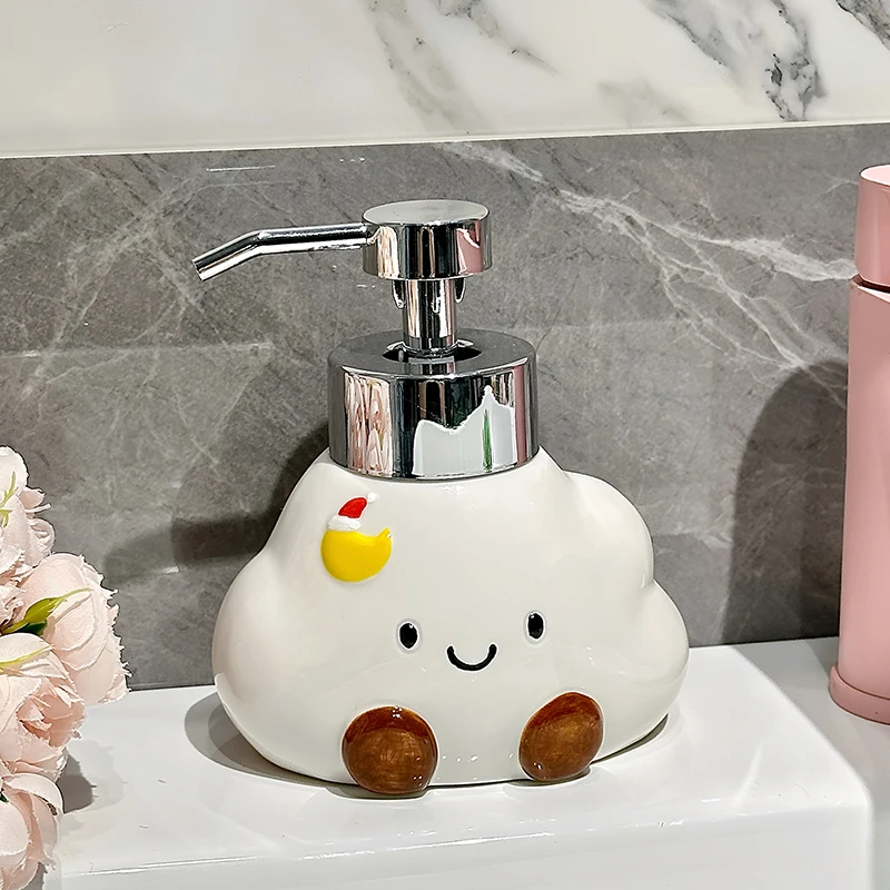 

bathroom accessories soap dispenser Cute ceramic hand sanitizer bottle bathroom shower gel press bottle lotion shampoo bottle