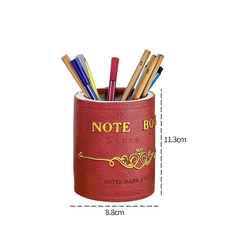بسيطة الرجعية كتاب حامل قلم سطح المكتب مكتب صندوق تخزين قلم رصاص عرض كوب عالية السعة صندوق أدوات مكتب الملحقات