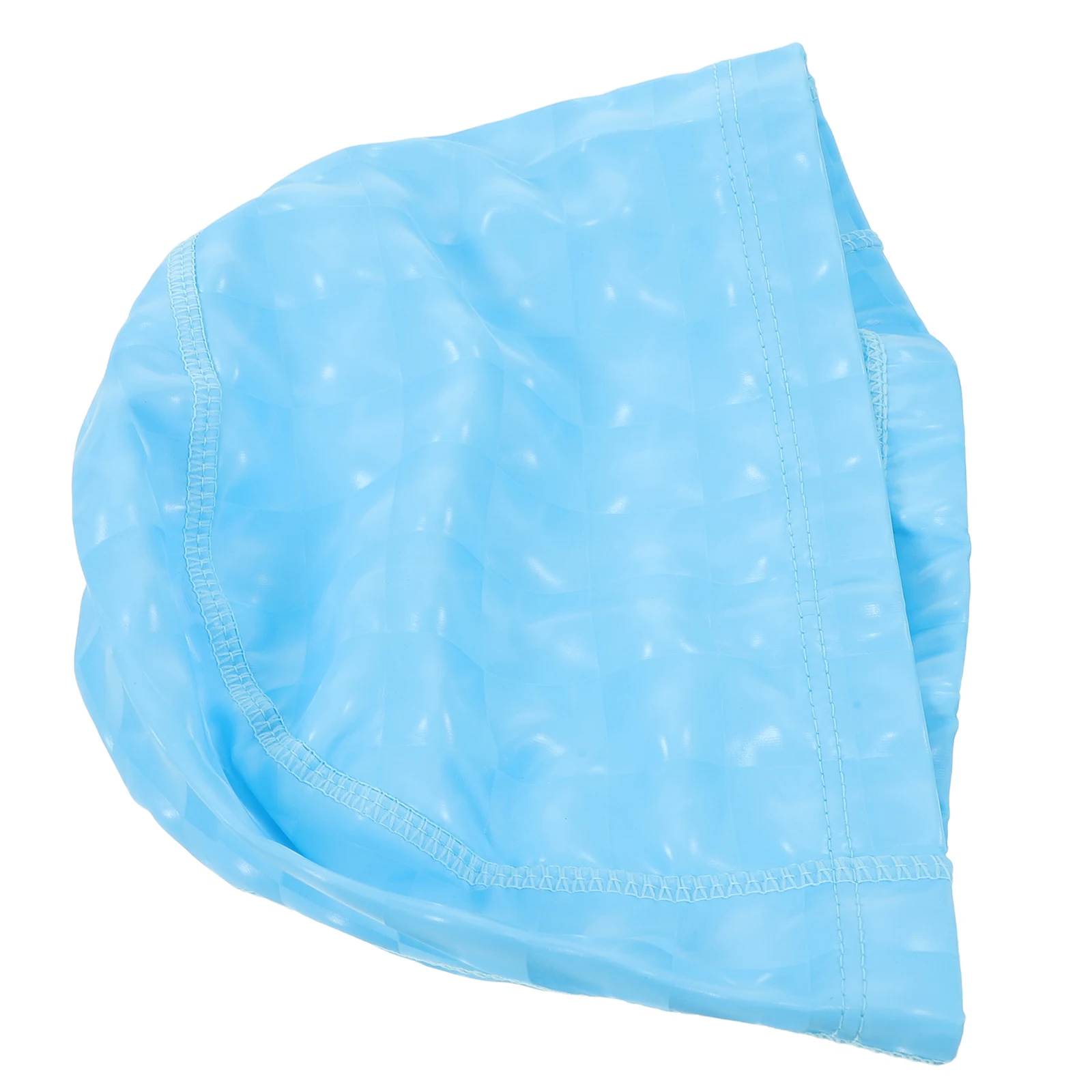 

Waterproof Pu Swim For Women Men Elastic Protection Ear Design Unisex Fabric Bathing Pool Beach Hot Spring Adults Long Hair