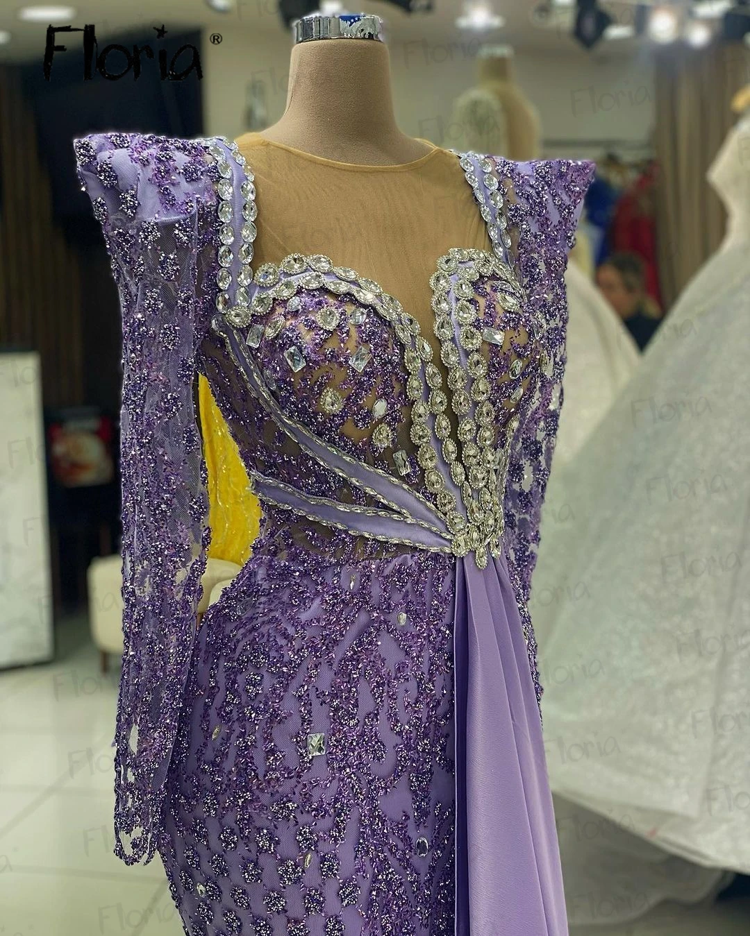 Vestido de fiesta árabe de manga larga para mujer, Vestidos de Noche de boda elegantes, vestidos formales para ocasiones, vestidos de graduación de talla grande