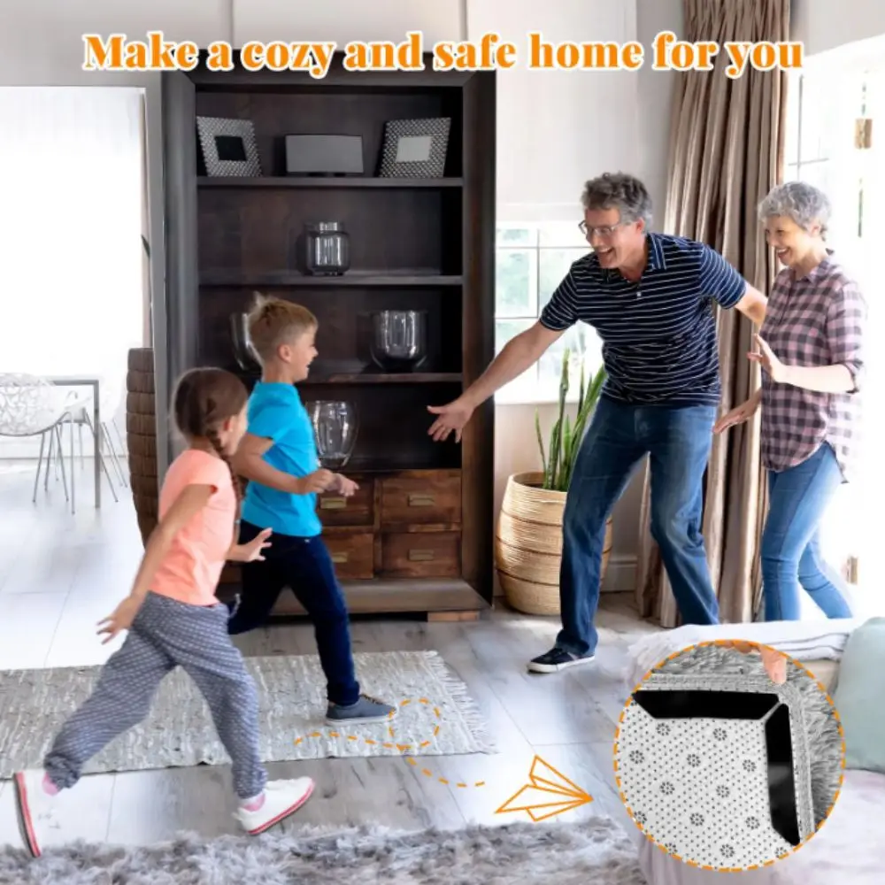 Corner Clip Adhesive Non-Slip Tape Removable Washable Carpet Sticker Reusable Anti Curling Anti-slip Mat Home Decor