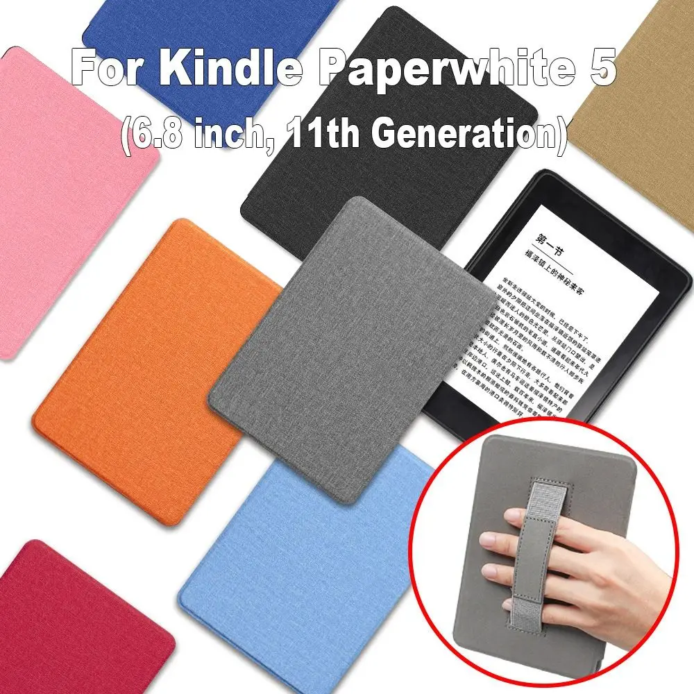 

Hand Support 6.8 inch Smart Case 11th Generation PU Leather E-Reader Folio Cover Funda Auto Sleep/Wake for Kindle Paperwhite 5