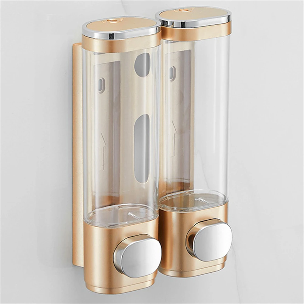 Bathroom Liquid Dispenser Wall Mounted Hand Washer Family Hotel Shampoo Shower Gel Container Manual Press Soap Dispenser