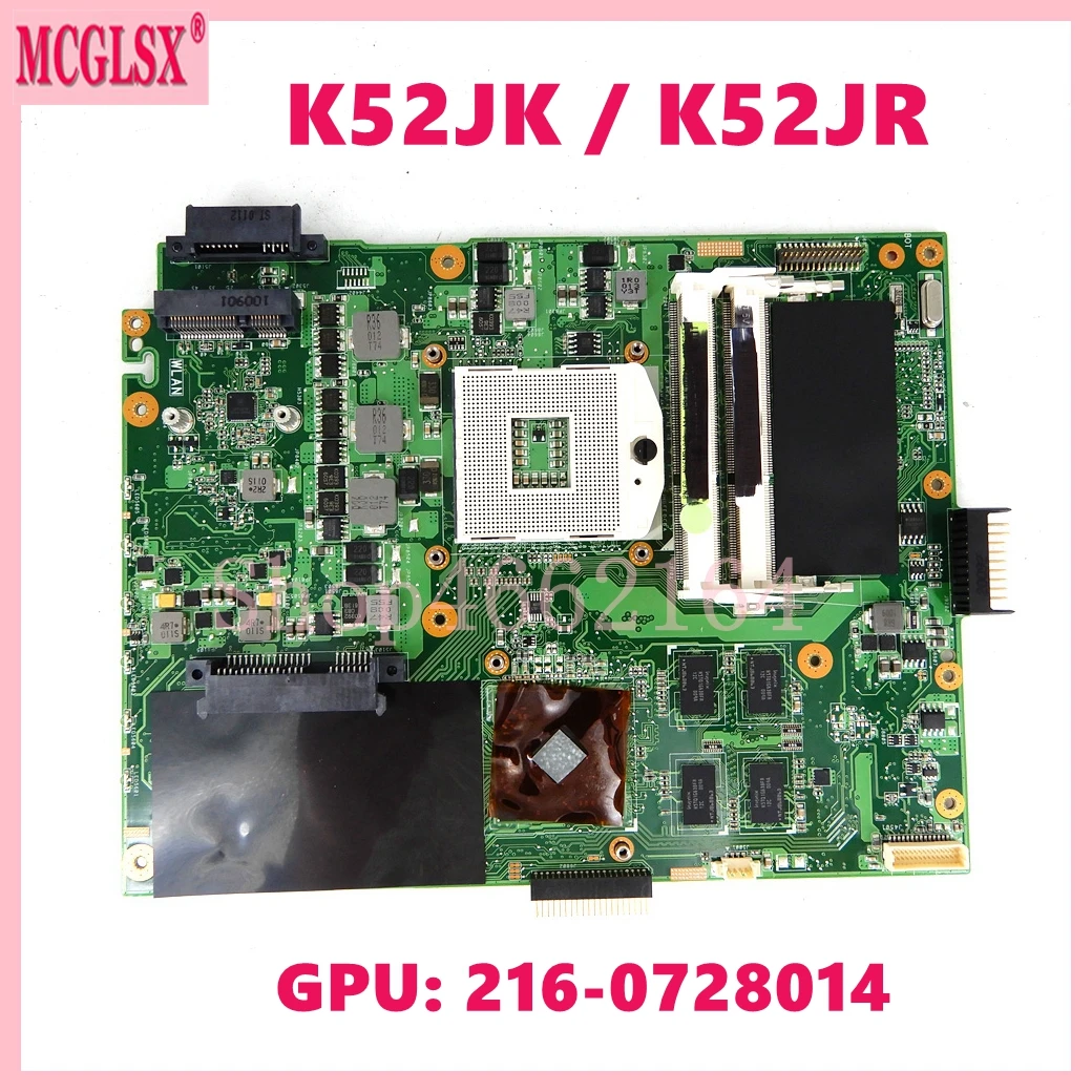 

K52JK with 216-0728014 GPU Mainboard For ASUS K52JE K52JB K52JR K52JT K52JU K52JK P52J Laptop Motherboard 100% Tested OK