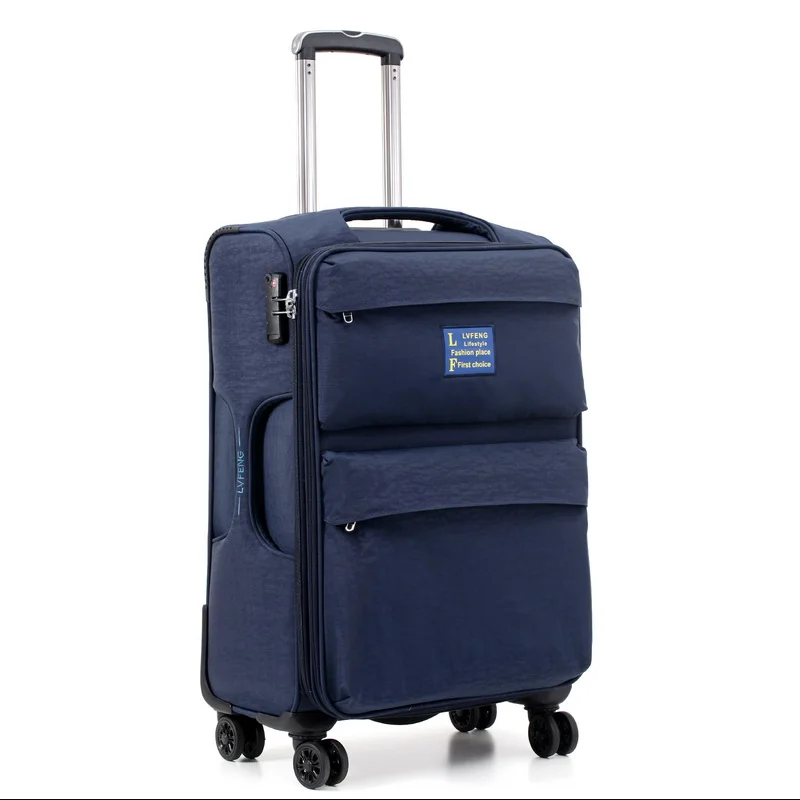 Oxford cloth luggage canvas trolley suitcase multi-wheeled suitcase men and women 20 inch boarding box password box