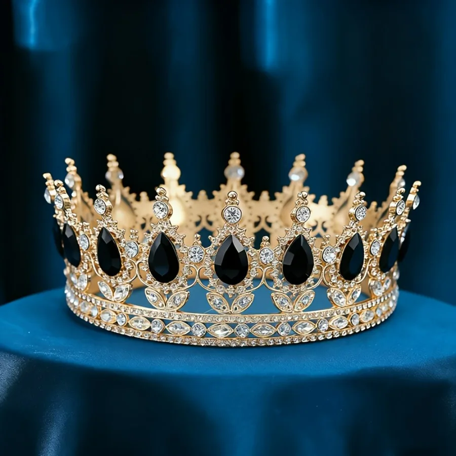 Luxuriöse Diamant-Kristall-Brautkrone für Geburtstag und Hochzeit, Exquisite Elegante Damen-Dekorationskrone, Kopfschmuck, Tortendekoration – Detail 8