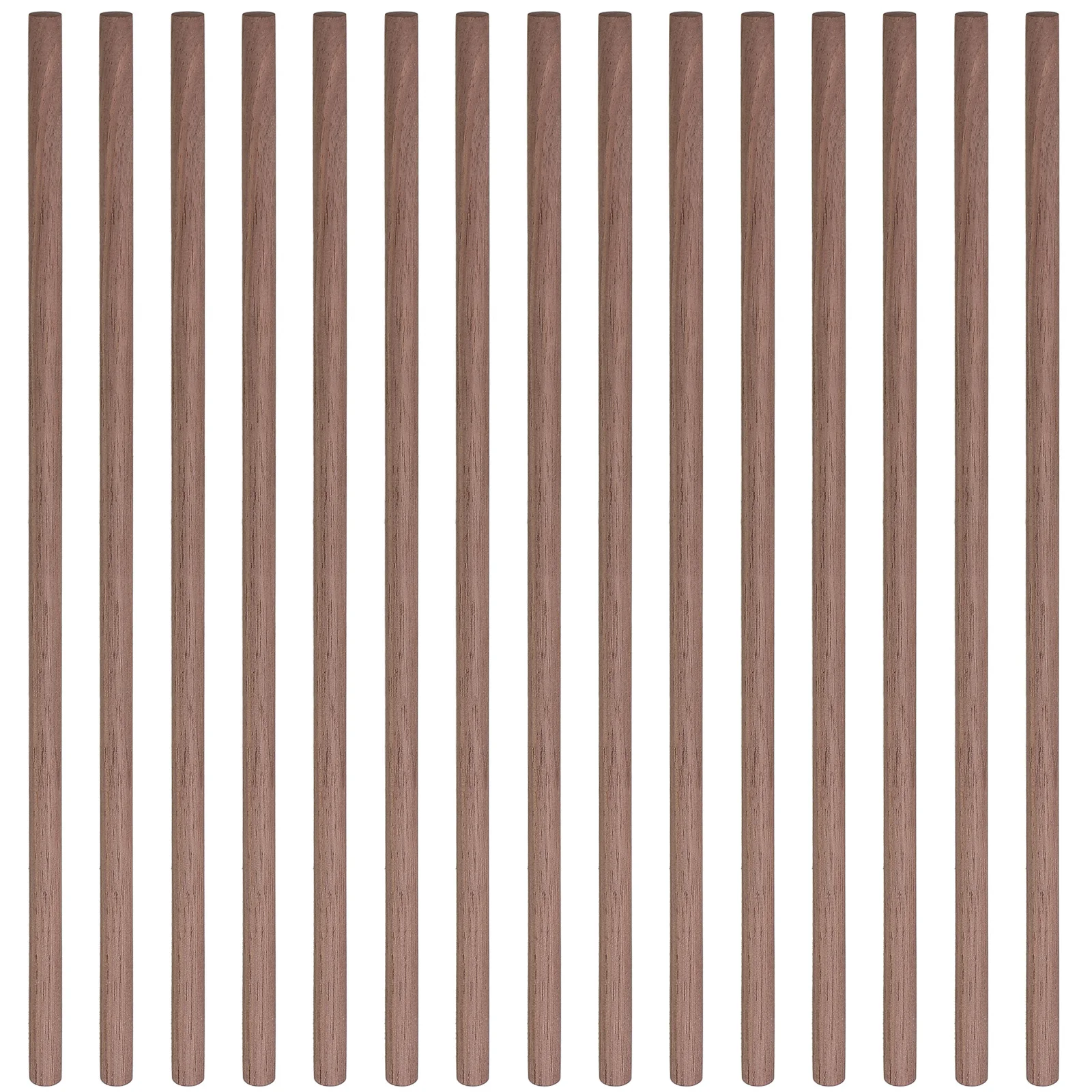 

24 pcs Black Walnut Wood Dowels Unfinished Round Sticks For Diy Crafts Making Wood Craft Strips Wooden Sticks Projects