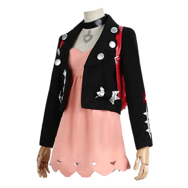 qq 123New 剣シールド衣装女性ガールズドレス Spikemuth Galar トレーナーマーニーメアリーゲームコスプレウィッグ