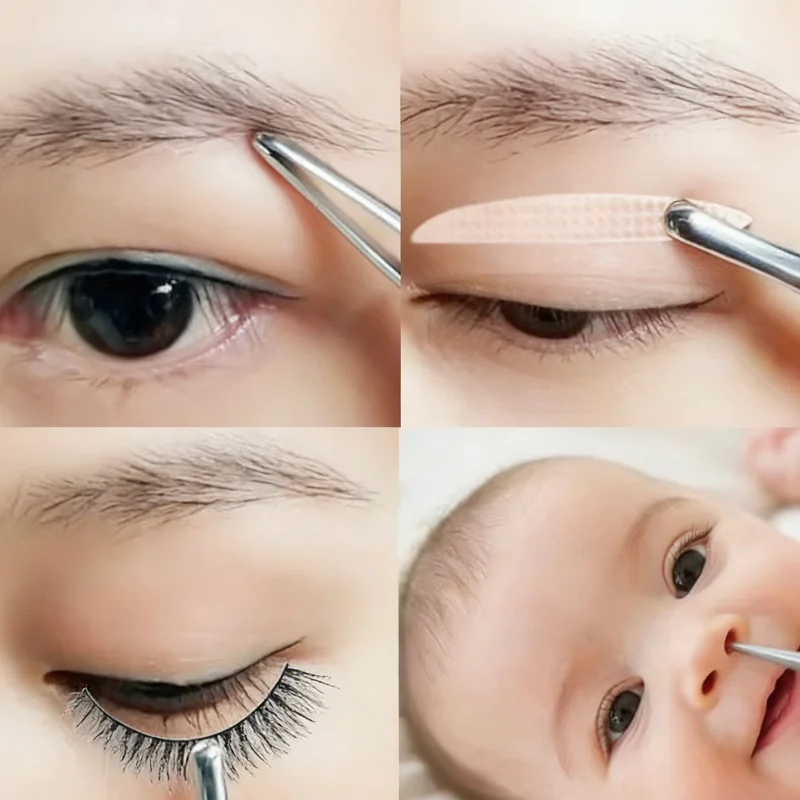 1/3/5 قطعة ملقط الحاجب الفولاذ المقاوم للصدأ مشبك التجميل طرف مائل طرف مسطح كليب لتقليم الحاجب أدوات إزالة شعر الوجه