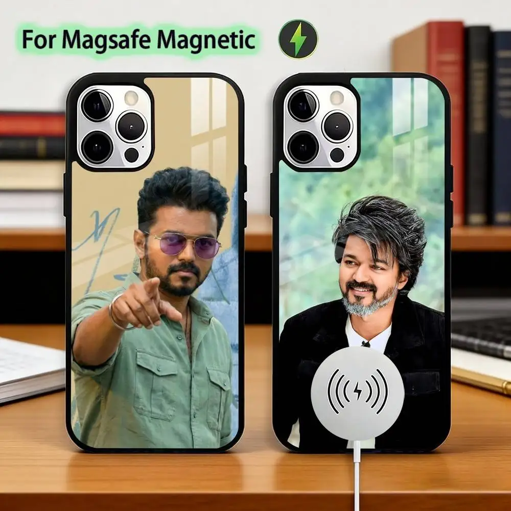 

S-Singer Thalapathy Vijay Phone Case For iPhone17,16,15,14,13,12,11 Plus,Pro Magnetic with Magsafe Wireless Charging