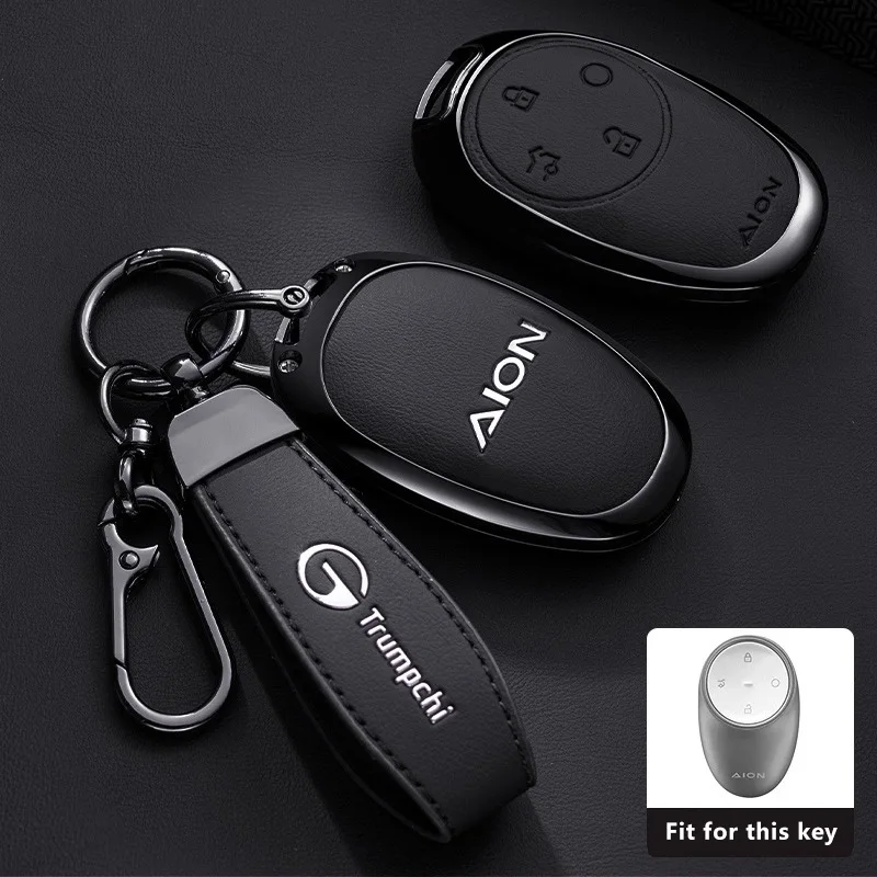 Zinc Alloy Car Key Case for GAC AION Y Plus S V RT UT Remote Protection Cover Bag Shell Keychain Housing Holder Fob Accessories