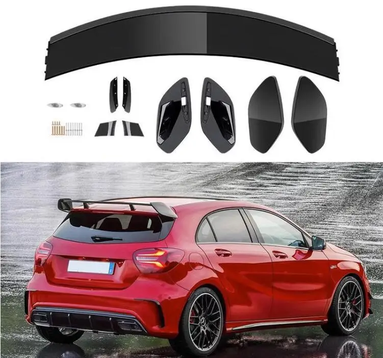 For Benz W176 hatchback A45 Spoiler 2014-2018 A Class A180 A200 A260 Spoiler TF ABS plastic Material Car Rear Wing Color Spoiler